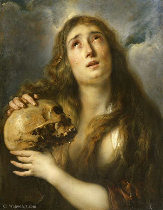 Wikioo.org - The Encyclopedia of Fine Arts - Painting, Artwork by Jan Cossiers - Mary magdalene