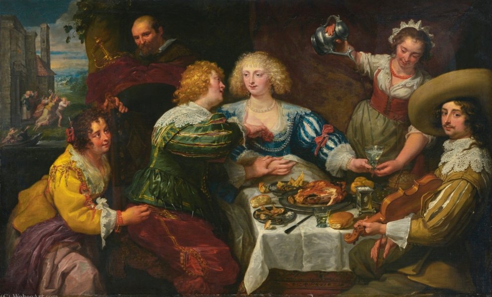 WikiOO.org - אנציקלופדיה לאמנויות יפות - ציור, יצירות אמנות Jan Cossiers - The Parable of the Prodigal Son