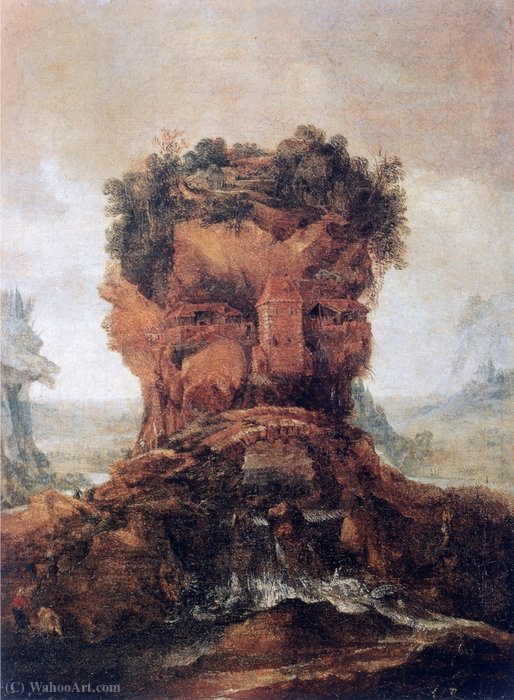 Wikioo.org - The Encyclopedia of Fine Arts - Painting, Artwork by Jan De Momper - From a series of four seasons in anthropomorphic landscapes, Allegory of summer