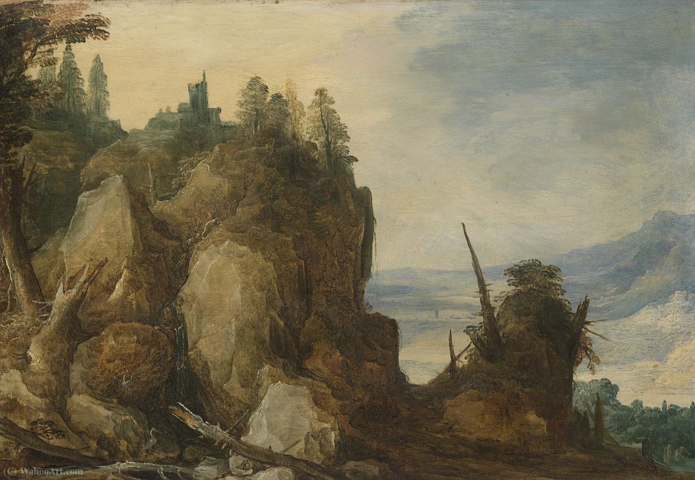 Wikioo.org – L'Encyclopédie des Beaux Arts - Peinture, Oeuvre de Jan De Momper - vue sur la montagne