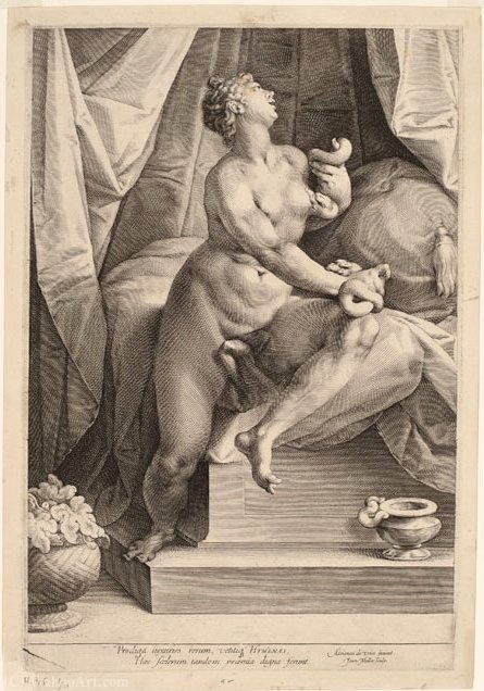 WikiOO.org - Enciclopedia of Fine Arts - Pictura, lucrări de artă Jan Harmensz Muller - Cleopatra
