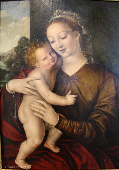 Wikioo.org - The Encyclopedia of Fine Arts - Painting, Artwork by Jan Massys - Madonna with child