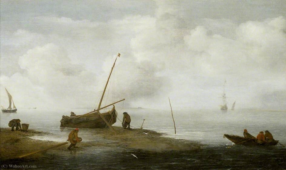 WikiOO.org - Enciklopedija dailės - Tapyba, meno kuriniai Jan Porcellis - Mussel fishing