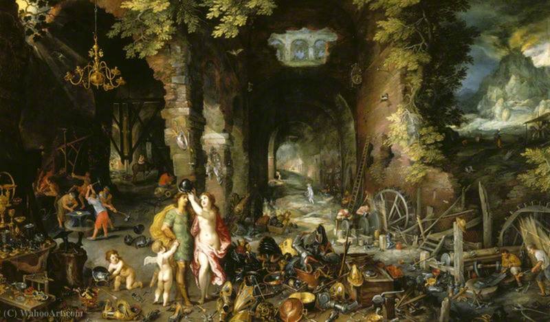 Wikioo.org - The Encyclopedia of Fine Arts - Painting, Artwork by Jan The Younger Brueghel - Four elements fire