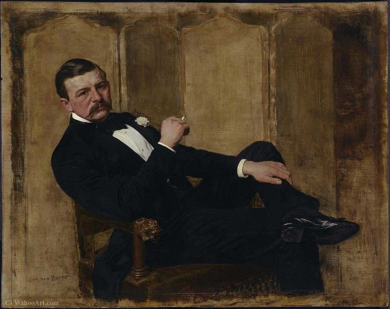 WikiOO.org - Enciclopédia das Belas Artes - Pintura, Arte por Jan Van Beers - Portrait of a Man