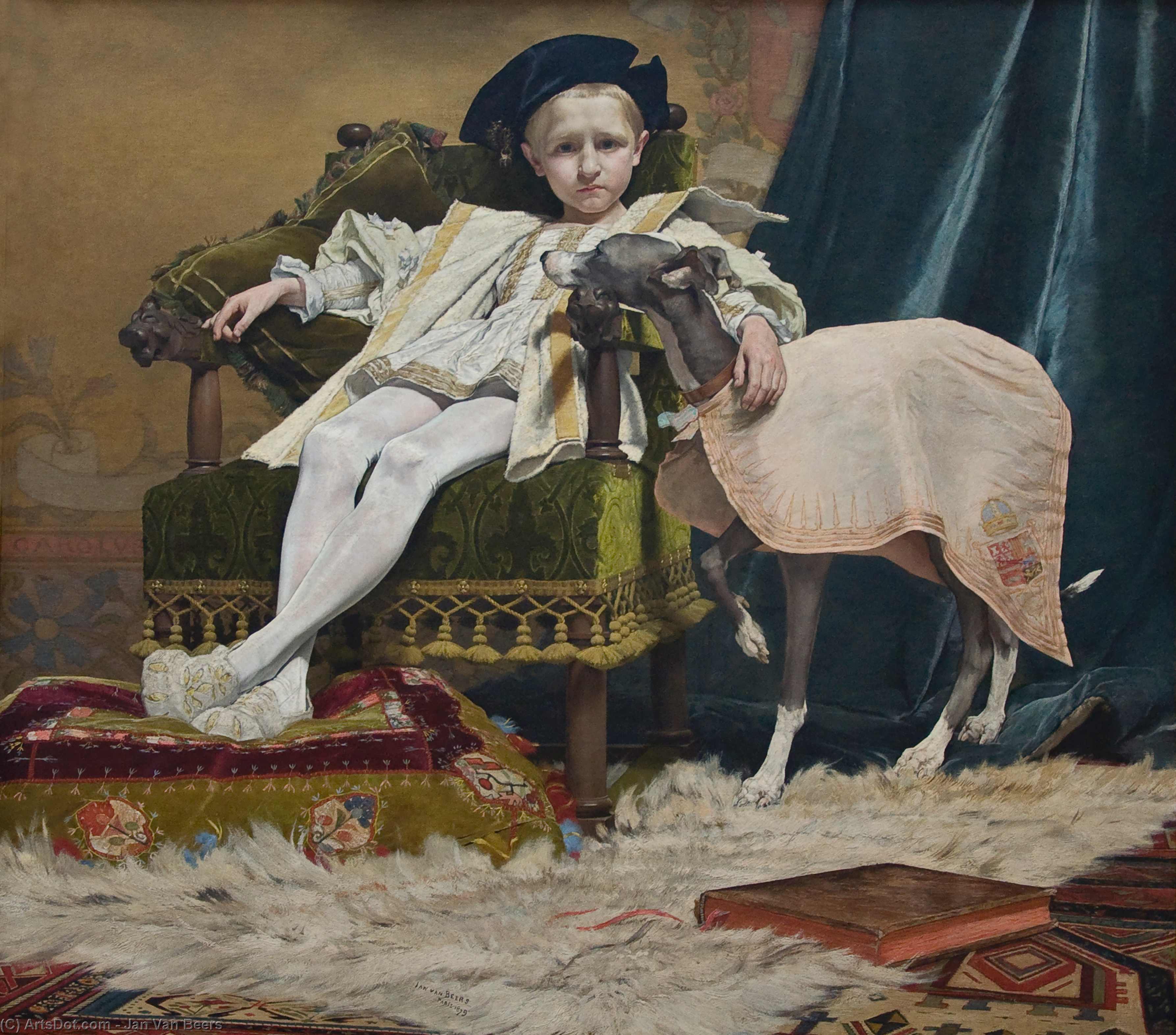 WikiOO.org - Encyclopedia of Fine Arts - Målning, konstverk Jan Van Beers - The Emperor Charles V as a Child
