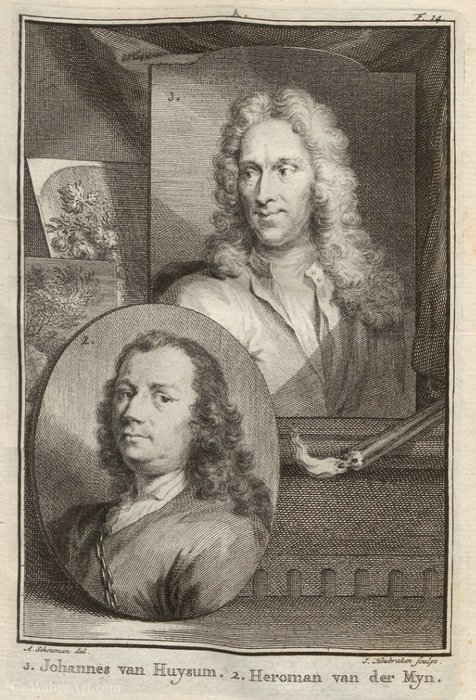 Wikioo.org - The Encyclopedia of Fine Arts - Painting, Artwork by Jan Van Gool - Johannes van Huysum and Heroman van der Myn