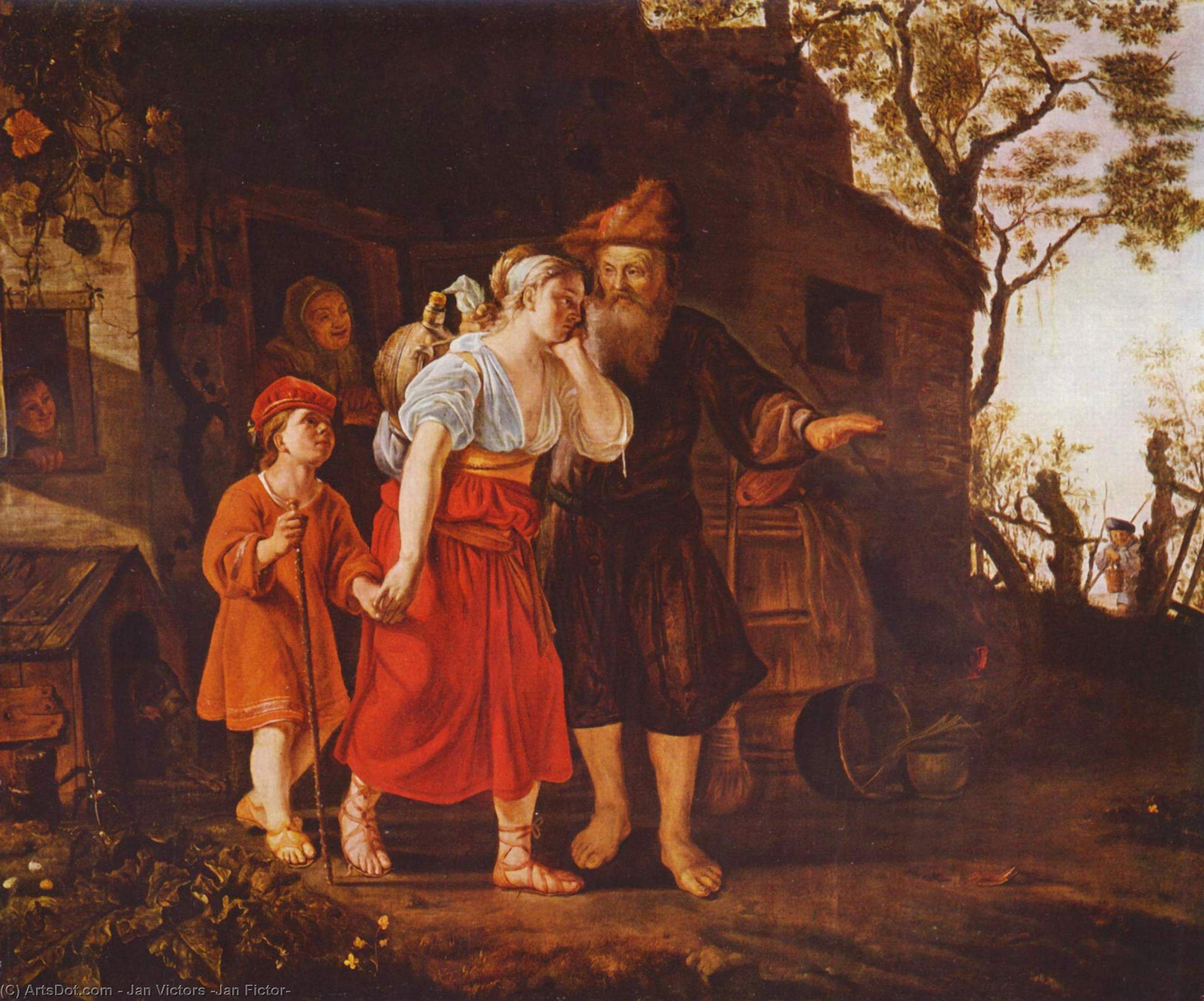 Wikioo.org - The Encyclopedia of Fine Arts - Painting, Artwork by Jan Victors (Jan Fictor) - The Expulsion of Hagar