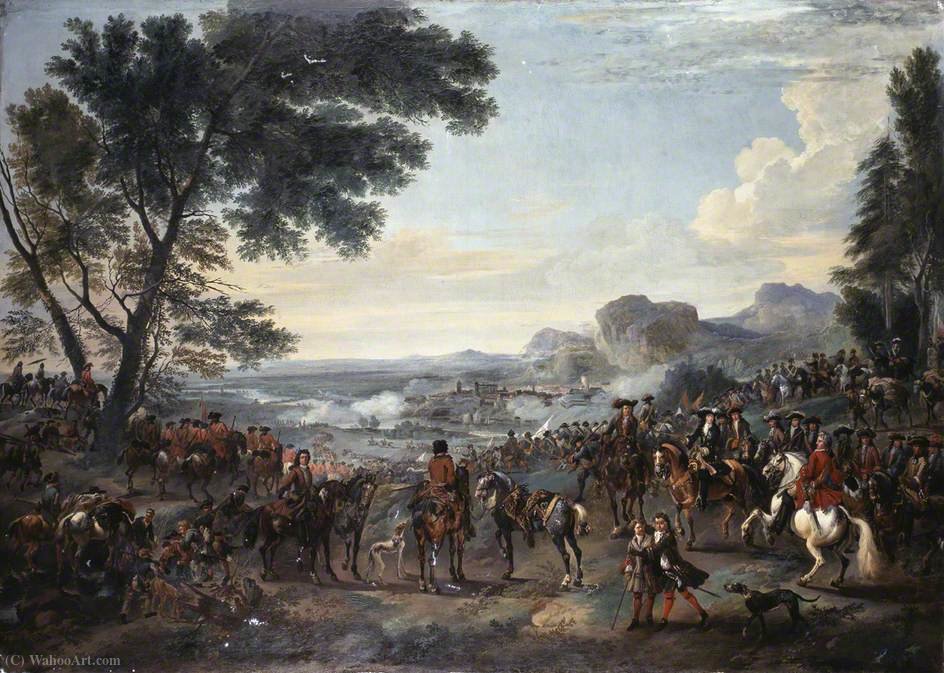 WikiOO.org - Encyclopedia of Fine Arts - Målning, konstverk Jan Wyck - William III (1650–1702), and His Army at the Siege of Namur, 1695