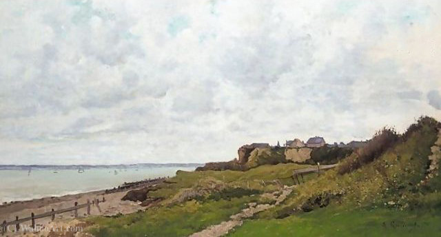 WikiOO.org - אנציקלופדיה לאמנויות יפות - ציור, יצירות אמנות Jean Baptiste Antoine Guillemet - By the sea, Normandy (2)