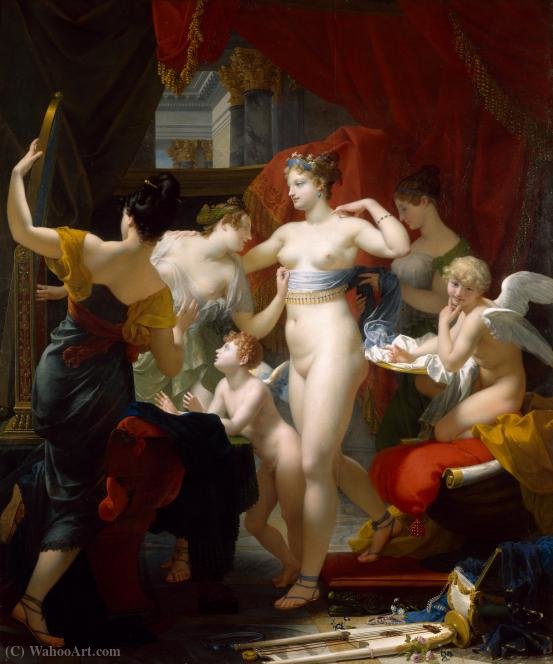 Wikioo.org – La Enciclopedia de las Bellas Artes - Pintura, Obras de arte de Jean Baptiste Baron Regnault - La Venus del espejo