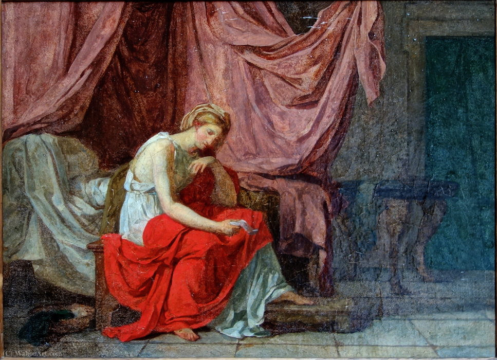 Wikioo.org - The Encyclopedia of Fine Arts - Painting, Artwork by Jean Germain Drouais - Lille Drouais jeune femme assise