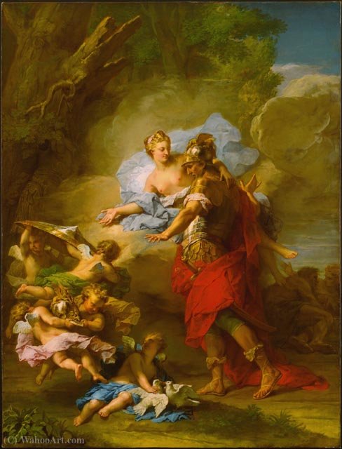 WikiOO.org - Encyclopedia of Fine Arts - Maleri, Artwork Jean Ii Restout - Arms to Aeneas