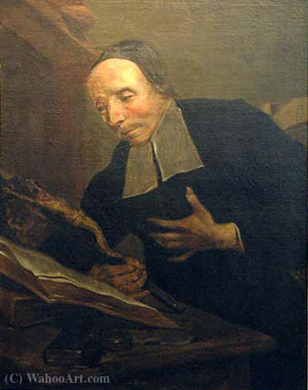 WikiOO.org - Güzel Sanatlar Ansiklopedisi - Resim, Resimler Jean Ii Restout - Portrait of Abbot Tournus