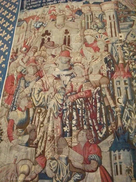 Wikioo.org - The Encyclopedia of Fine Arts - Painting, Artwork by Jean Leclerc - Detail of the tapestry