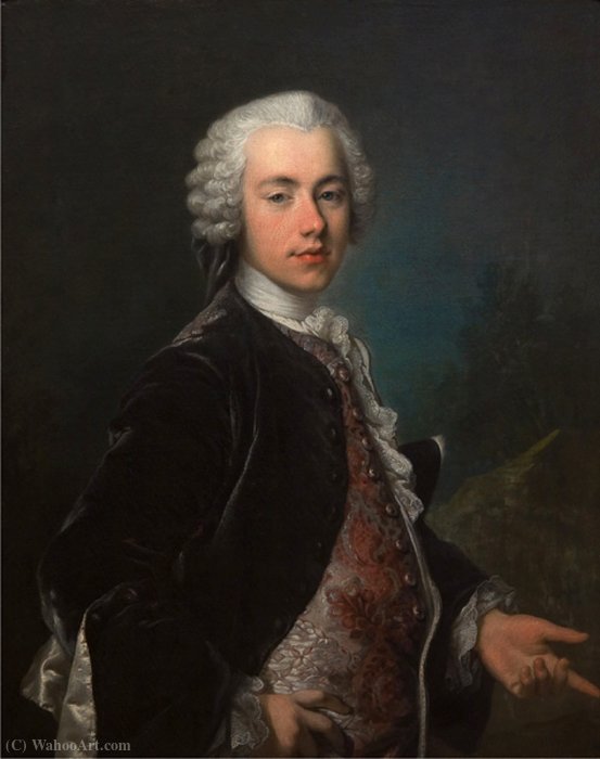 WikiOO.org - Encyclopedia of Fine Arts - Maalaus, taideteos Jean Louis Tocqué - Portrait of Frederik Berregaard