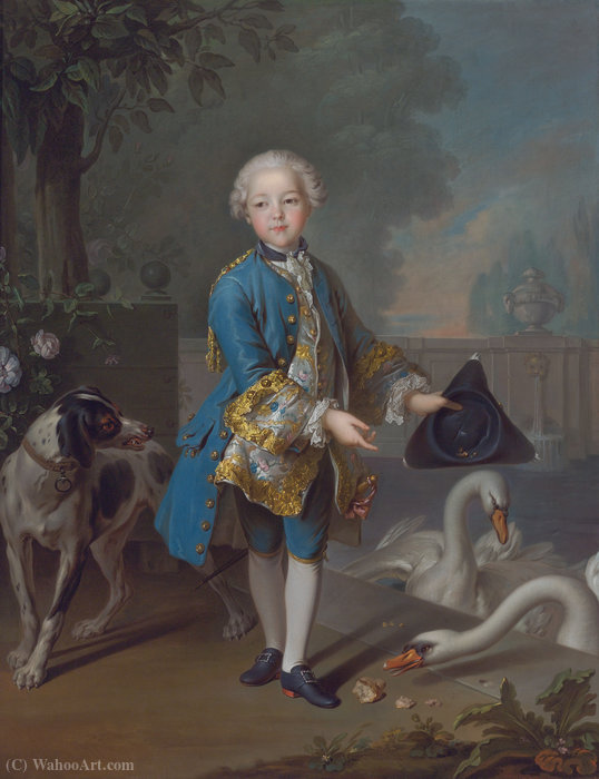 Wikioo.org - สารานุกรมวิจิตรศิลป์ - จิตรกรรม Jean Louis Tocqué - Portrait of Louis Philippe Joseph d'Orleans