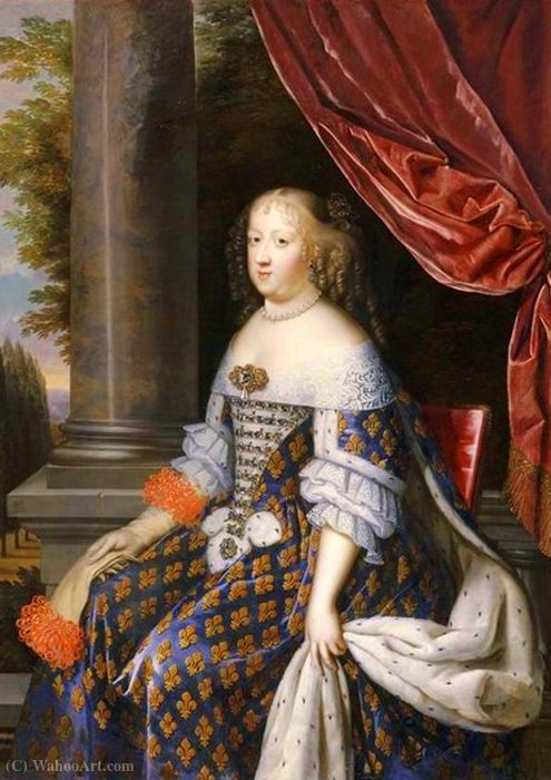 WikiOO.org - Encyclopedia of Fine Arts - Maleri, Artwork Jean Nocret - Maria Theresa of Austria