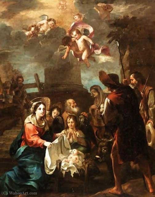 Wikioo.org - Bách khoa toàn thư về mỹ thuật - Vẽ tranh, Tác phẩm nghệ thuật Jean Tassel - The adoration of the shepherds