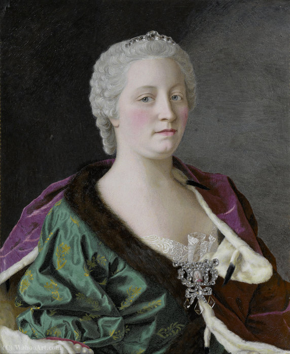 Wikioo.org - The Encyclopedia of Fine Arts - Painting, Artwork by Jean Étienne Liotard - Maria Theresa of Austria