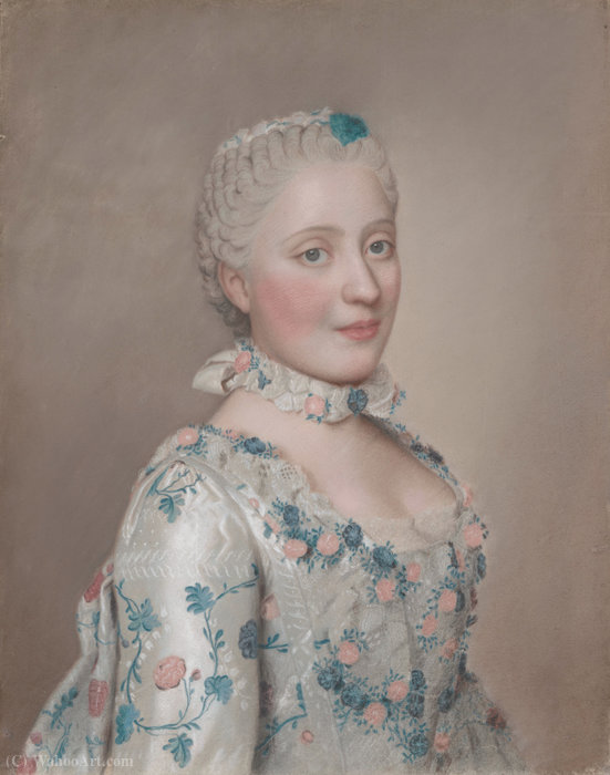 Wikioo.org - The Encyclopedia of Fine Arts - Painting, Artwork by Jean Étienne Liotard - Portrait of Marie-Josèphe of Saxony