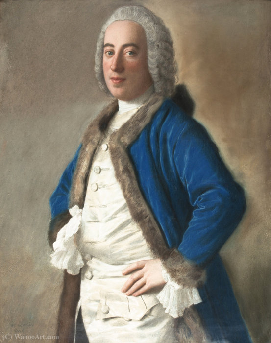 Wikioo.org - The Encyclopedia of Fine Arts - Painting, Artwork by Jean Étienne Liotard - Portrait of Monsieur Bouër, merchant in Genoa