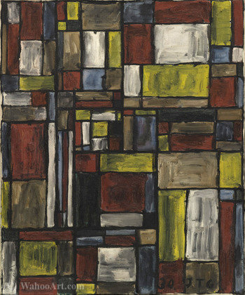 Wikioo.org - The Encyclopedia of Fine Arts - Painting, Artwork by Joaquín Torres García - Color structure - (1930)