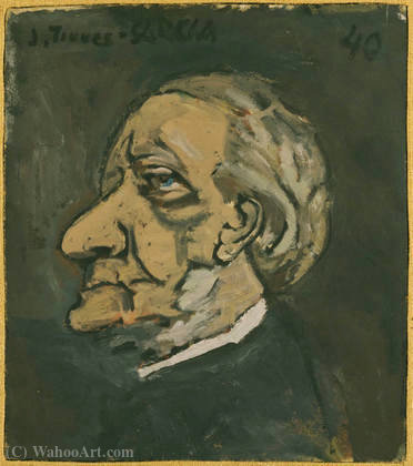 WikiOO.org - Encyclopedia of Fine Arts - Maľba, Artwork Joaquín Torres García - Portrait of wagner - (1940)