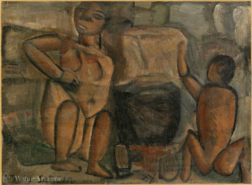 Wikioo.org - The Encyclopedia of Fine Arts - Painting, Artwork by Joaquín Torres García - Untitled, figures - (1927)