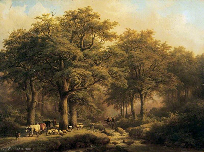 Wikioo.org - The Encyclopedia of Fine Arts - Painting, Artwork by Johann Bernard Klombeck - Wooded landscape