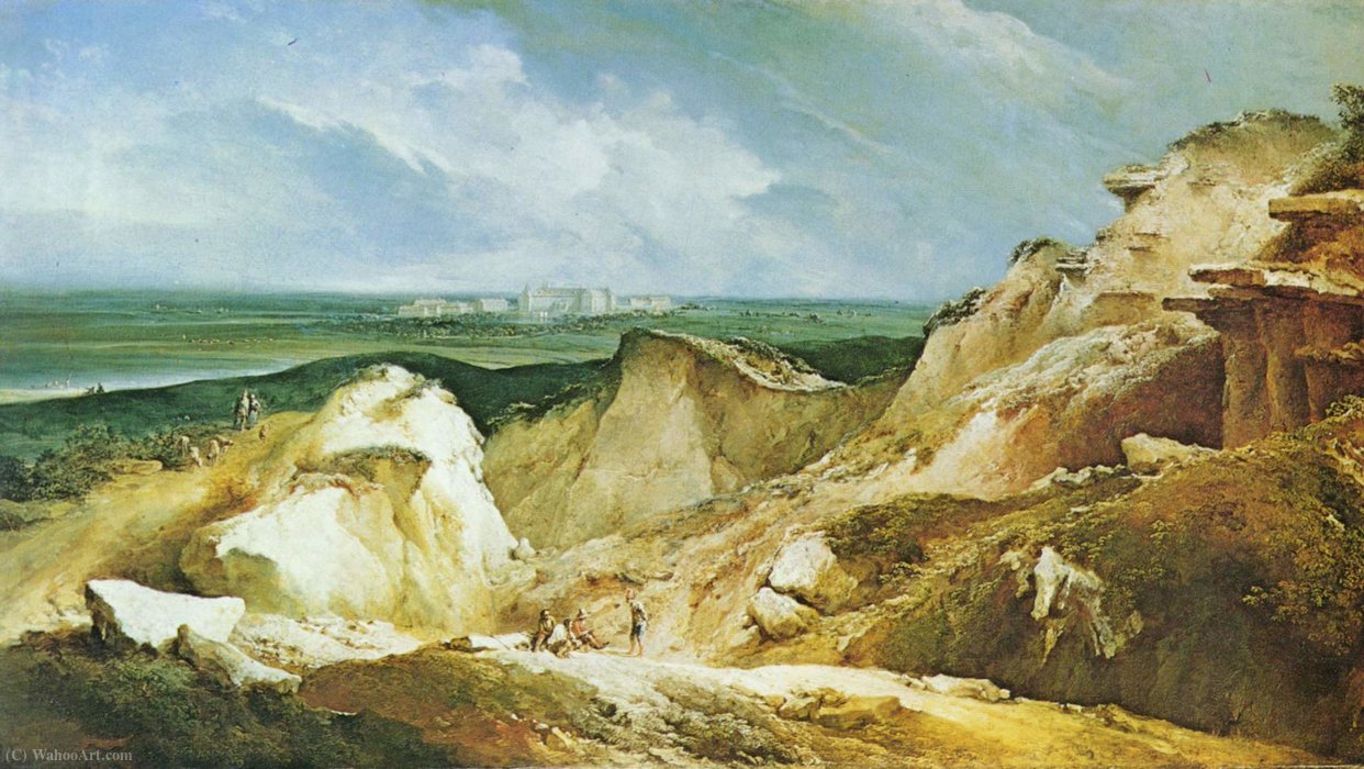 Wikioo.org – La Enciclopedia de las Bellas Artes - Pintura, Obras de arte de Johann Christian Brand - El foso de arena