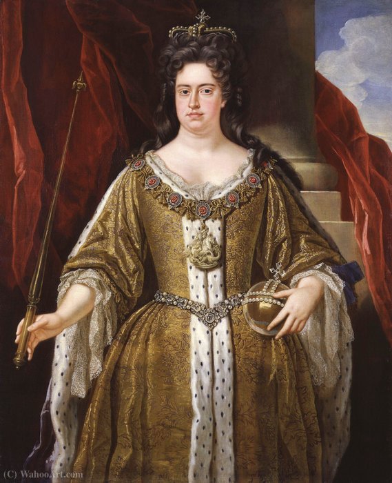 Wikioo.org - The Encyclopedia of Fine Arts - Painting, Artwork by John Closterman - Portrait of Queen Anne