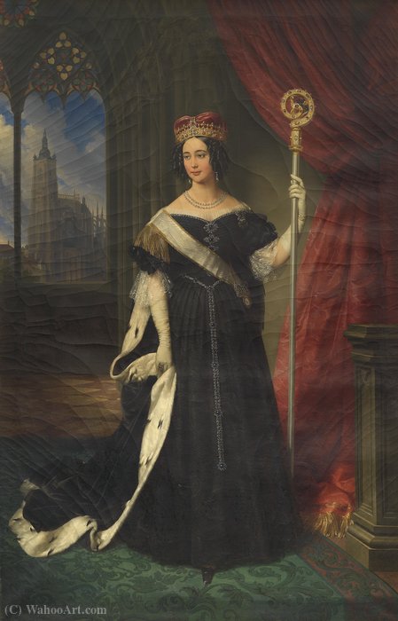 Wikioo.org - The Encyclopedia of Fine Arts - Painting, Artwork by Johann Nepomuk Ender - Portrait of Maria Theresa of Austria, Queen of the Two Sicilies