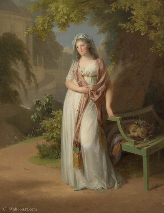 WikiOO.org - Encyclopedia of Fine Arts - Maleri, Artwork Johann Friedrich August Tischbein - Portrait of Luise von Anhalt-Dessau