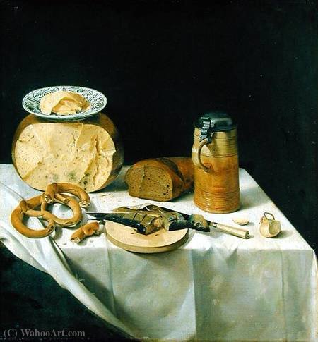 Wikioo.org - The Encyclopedia of Fine Arts - Painting, Artwork by Johann Georg Hinz - Breakfast still life