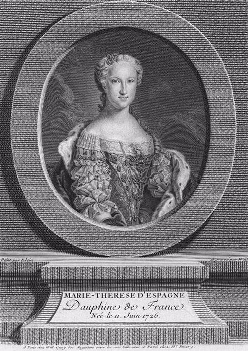 WikiOO.org - Encyclopedia of Fine Arts - Lukisan, Artwork Johann Georg Wille - Portrait of Maria Teresa of Spain
