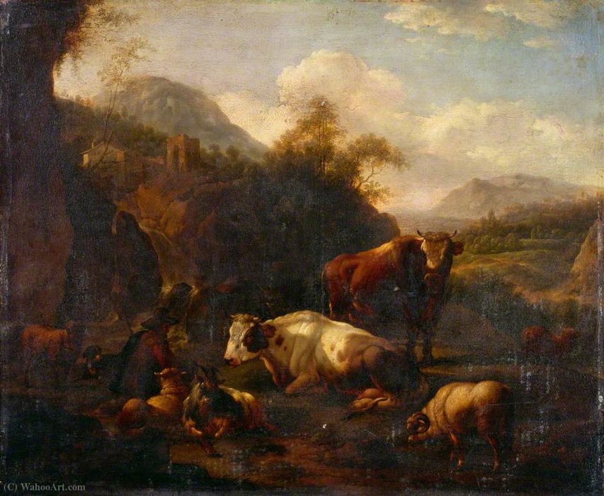 WikiOO.org - Güzel Sanatlar Ansiklopedisi - Resim, Resimler Johann Heinrich Roos - Landscape