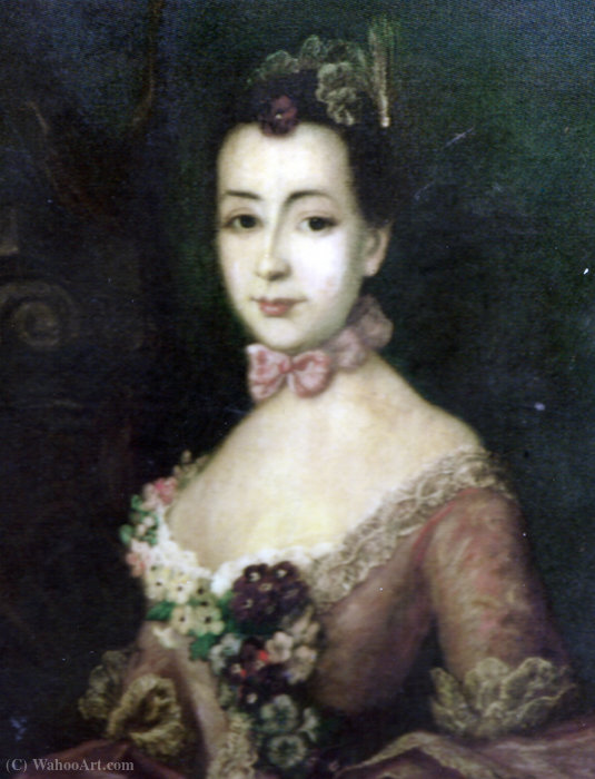 WikiOO.org - Encyclopedia of Fine Arts - Målning, konstverk Johann Heinrich The Elder Tischbein - Portrait of Friederike Riedesel