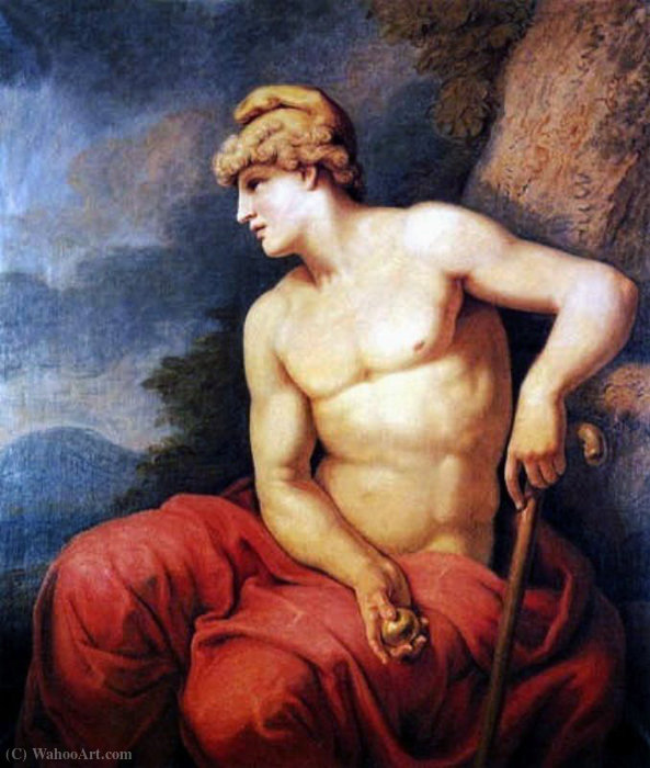 Wikioo.org - The Encyclopedia of Fine Arts - Painting, Artwork by Johann Heinrich Wilhelm Tischbein (Goethe Tischbein) - Paris with the Apple