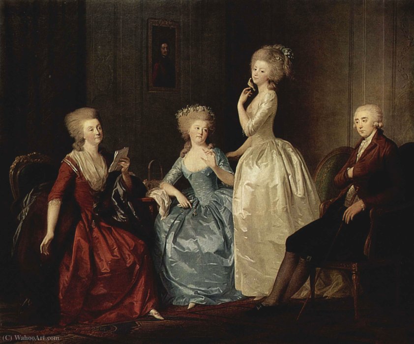 Wikioo.org - The Encyclopedia of Fine Arts - Painting, Artwork by Johann Heinrich Wilhelm Tischbein (Goethe Tischbein) - Portrait of the Countess Saltykowa and her family
