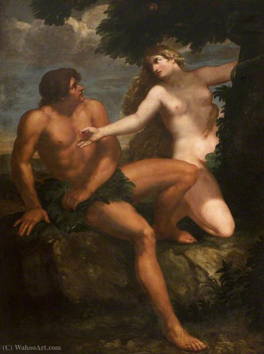 WikiOO.org - Encyclopedia of Fine Arts - Maleri, Artwork Johann Carl Loth - Adam and Eve