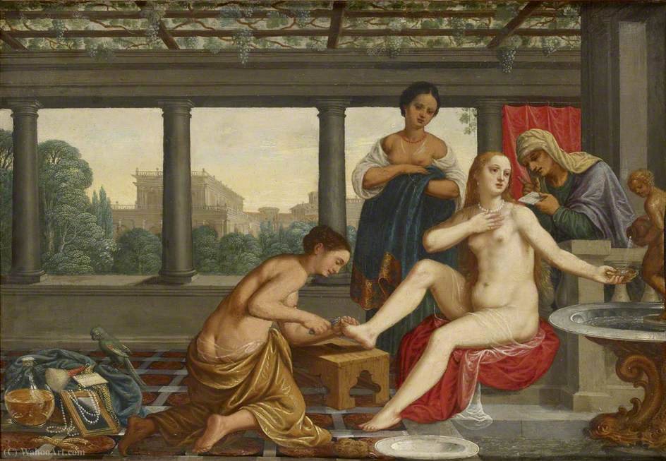 Wikioo.org – L'Encyclopédie des Beaux Arts - Peinture, Oeuvre de Johann König - La Toilette de Bathsheba