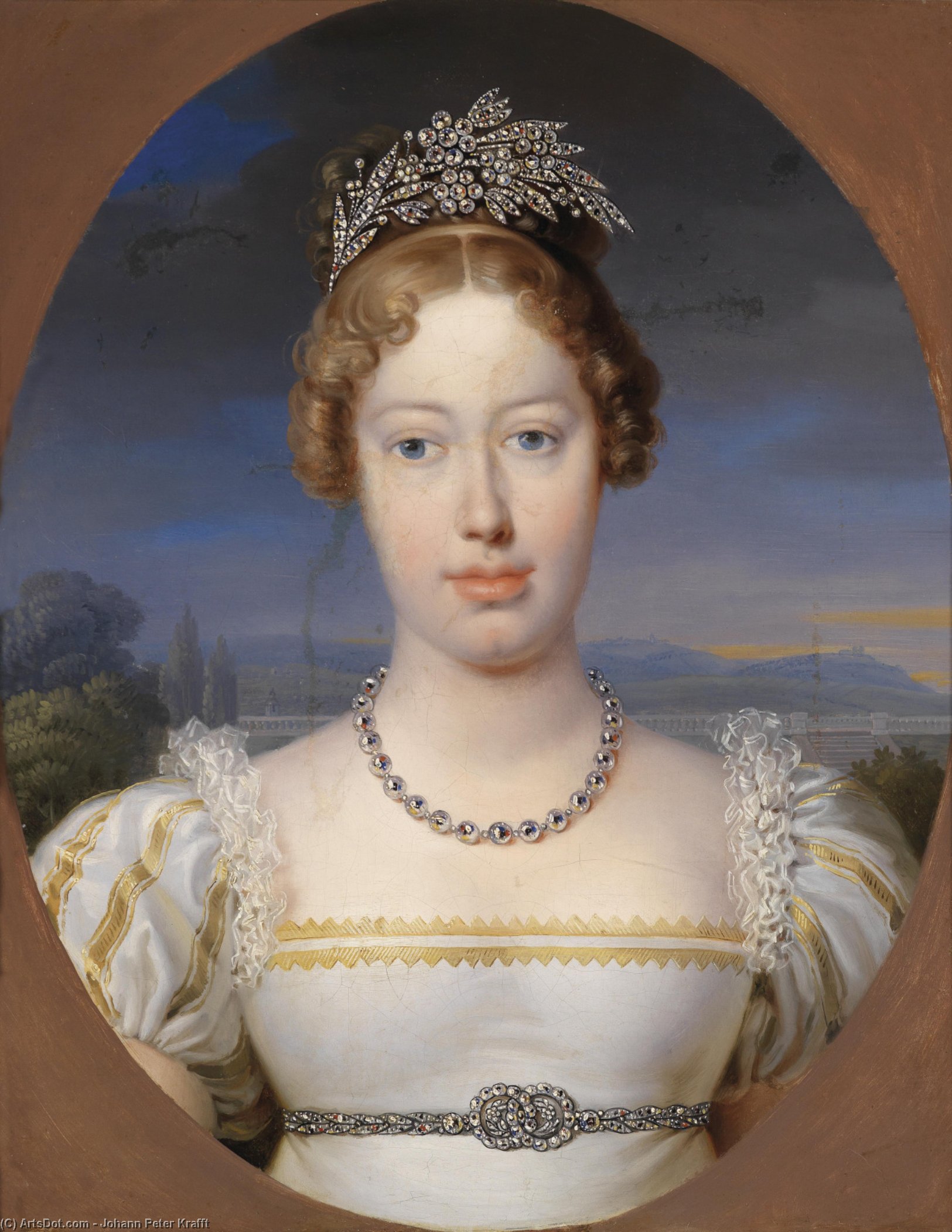 Wikioo.org – L'Enciclopedia delle Belle Arti - Pittura, Opere di Johann Peter Krafft - ritratto di una principessa di Schleswig-Holstein ,