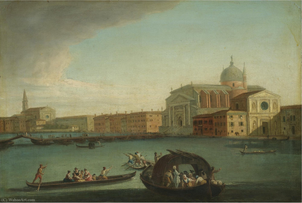 Wikioo.org – La Enciclopedia de las Bellas Artes - Pintura, Obras de arte de Johann Richter - Venecia, una vista de la redentore en julio