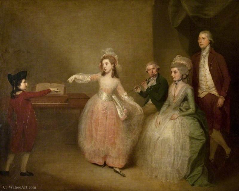Wikioo.org - The Encyclopedia of Fine Arts - Painting, Artwork by Johann Zoffany - A family part the minuet