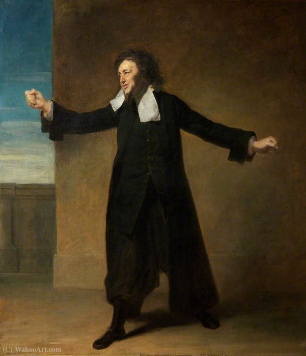 Wikioo.org - The Encyclopedia of Fine Arts - Painting, Artwork by Johann Zoffany - Charles Macklin as Shylock in Shakespeare's 'The Merchant of Venice', Covent Garden