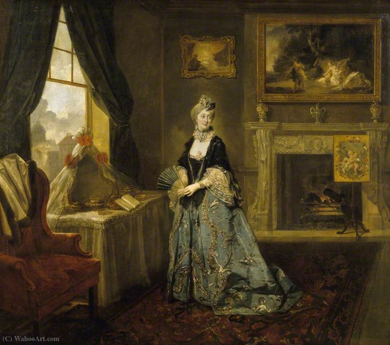 WikiOO.org – 美術百科全書 - 繪畫，作品 Johann Zoffany - 弗朗西斯·巴顿（1737 1815年），阿宾顿夫人作为寡妇Bellmour在阿瑟·墨菲的“让他的道路”