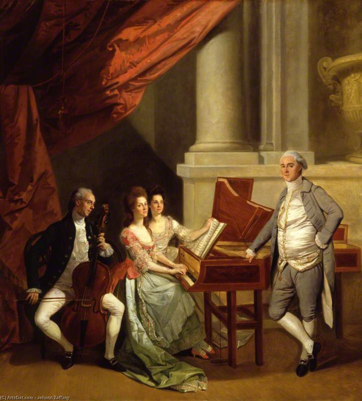 WikiOO.org - אנציקלופדיה לאמנויות יפות - ציור, יצירות אמנות Johann Zoffany - The Morse and Cator Family