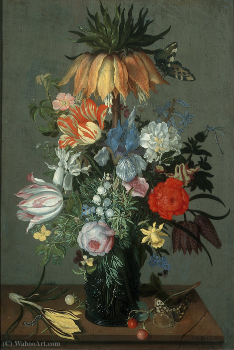 WikiOO.org - Encyclopedia of Fine Arts - Maľba, Artwork Johannes Bosschaert - Flower Still Life with Crown Imperial