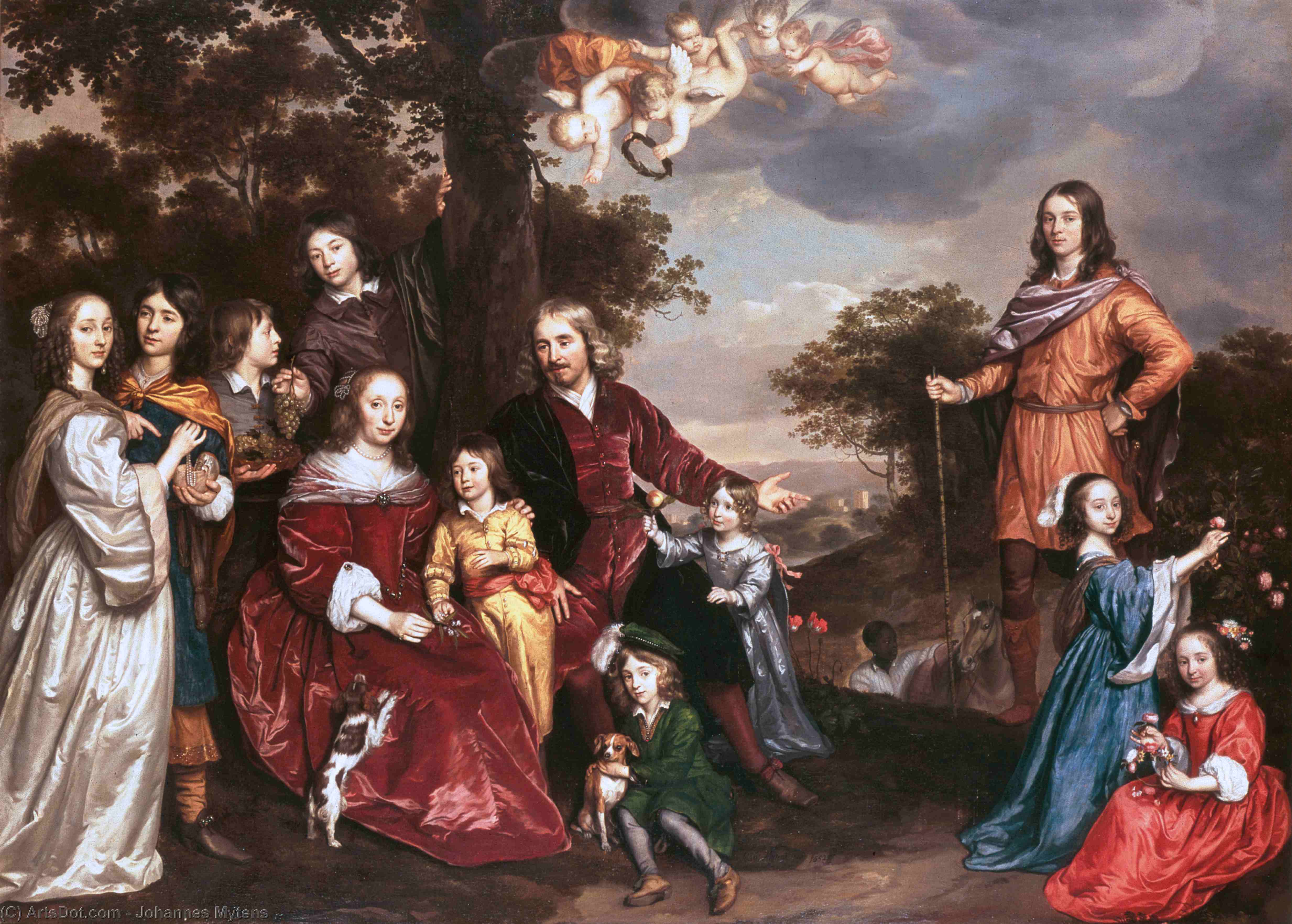 Wikioo.org - The Encyclopedia of Fine Arts - Painting, Artwork by Johannes Mytens - Willem van den Kerckhoven and Family